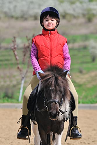 santiny girls horse riding pants with zipper pockets kids stretchy equestrian breeches knee-patch youth schooling tights