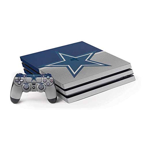 Skinit Decal Gaming Skin Compatible with PS4 Pro Console and Controller Bundle - Officially Licensed NFL Dallas Cowboys Vintage Design