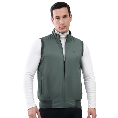 Image of Monte Carlo Men's Regular Fit Reversible Jacket | Mock Neck Zip Closure | Solid Design | Sleeveless Warm & Stylish Reversible Fashion Winter Jacket |Stylish Reversible Jacket For Men (Pack Of 1)