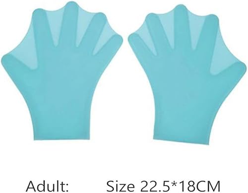Miniatura 2 de 1 par de guantes de silicona de natación, guantes de agua para adultos