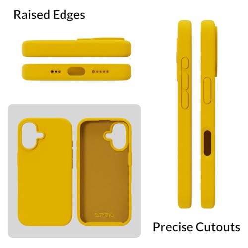 Image of SPRIG Compatible with iPhone 16 Premium SilkTone (Liquid Silicone) Back Cover Drop Tested Shock Proof Mobile Case for Men, Women, Boys and Girls with Camera Protection (Light Gold)