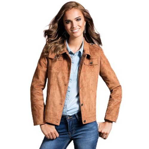 Veste Imitation suédine Poches Femme - 133051,Couleur Camel,S