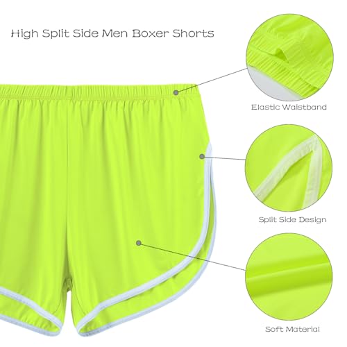 ZONBAILON Men's Boxer Shorts Loose Split Side Sexy Breathable Underwear Shorts M L XL 2XL 3XL3