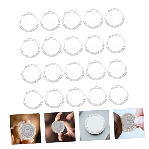 Cápsulas para Monedas 25mm Estuche Transparente de Plástico miniatura 6