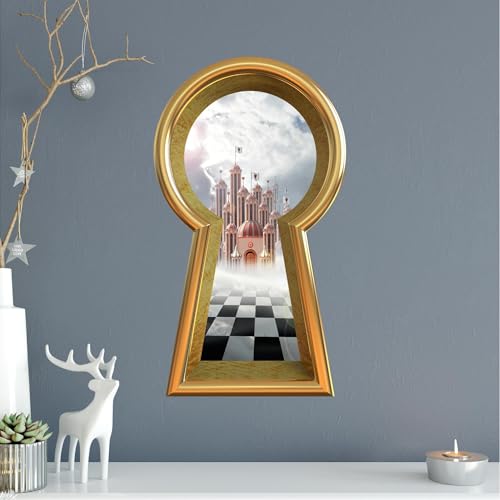 Vinilo decorativo Gold Keyhole para pared 16 pulgadas