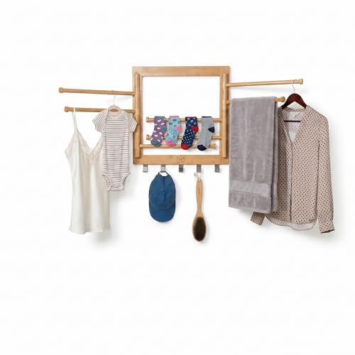 Honey-Can-Do Bamboo Wall Mount Drying Rack