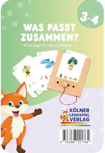 Was passt zusammen? 3-4+: Kartensatz für den Lochkasten
