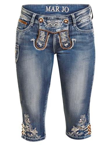 MarJo Damen Trachtenjeans K69-FRANZISKA blau 30