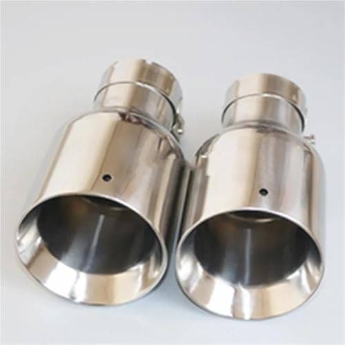 Tubo de escape universal para coche con cola de acero inoxidable entrada 51mm salida 89mm 5
