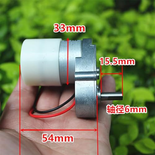 Image of ROBOWAY 7-Type Full Metal Gearbox Gear Motor DC 3V-12V 16RPM-65RPM Slow Speed Micro Reduction Gear L-Shape Motor, 2 Wiring Connecting Without Encoder (Pack of 1)