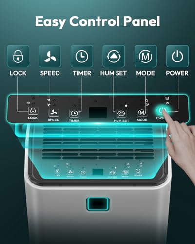 Image of 2000 Sq.Ft Dehumidifier for Basement Home Bedroom Bathroom - 36 dB 30 Pint