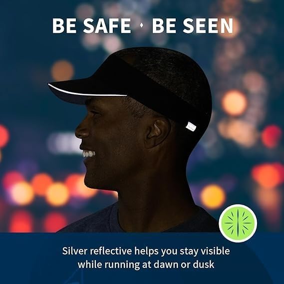 Miniatura 5 de TrailHeads Sombrero con visera solar para hombre, viseras de golf recicladas para hombre, visera de correr para tenis, deportes, entrenamientos