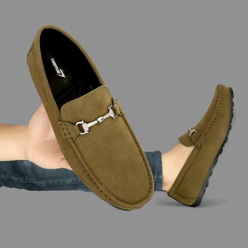Image of TROTUS Men's Stylish & Comfortable with Soft Cushioned Insole | Hand-Stitched Design for Trendy | Loafer for Men