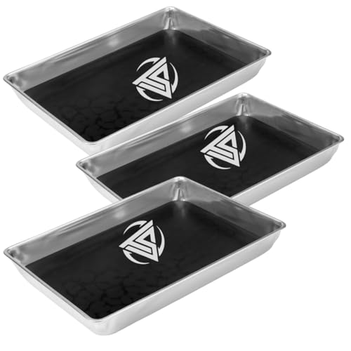 ARTLAB-Aluminum Lab Dissecting Pan with Wax Dissection Trays 11 L X 7 W X 1.5 H inches Biological Equipment for Dissection Use (10)