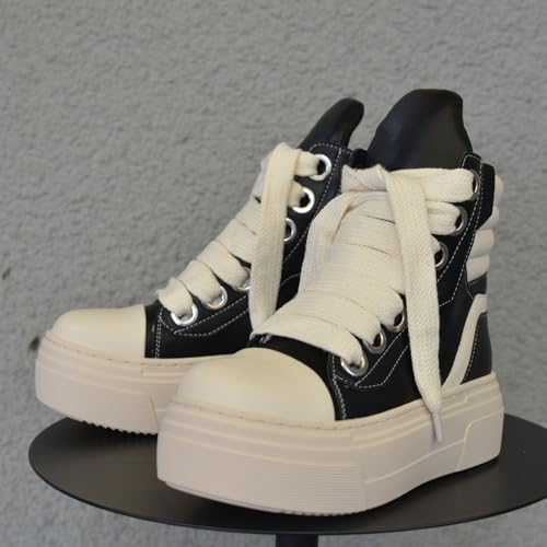 New Street Style Round Toe Thick Sole Platform Chunky Heels Men Women Sneakers Zipper Fashion Unisex Punk Casual Skateboard Shoes2