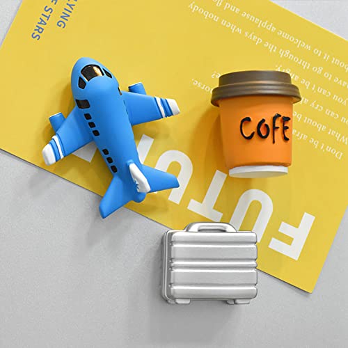 Imanes decorativos de resina para refrigerador con tema de viaje miniatura 4