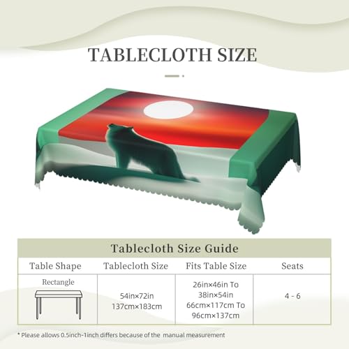Nappe rectangulaire loup clair de lune pour protéger la table et décorer la salle - 7