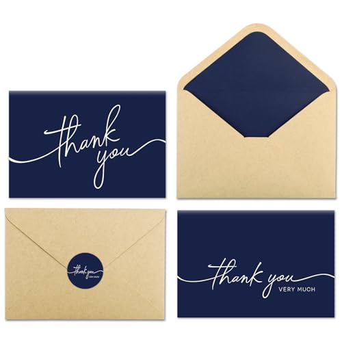 144-Pack Thank You Cards Bulk, Thank You Notes With Envelopes, 4x6 in