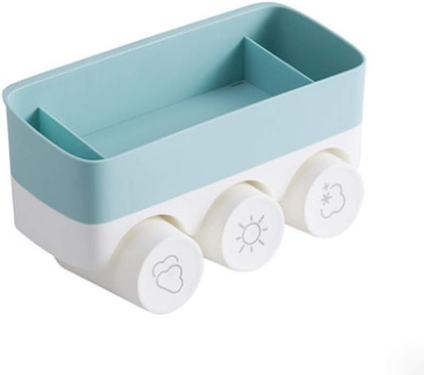 Wall-Mounted Toothbrush Holder - Bathroom Wall Mounted Caddy Toothpaste Stand (6 Slots)(E)