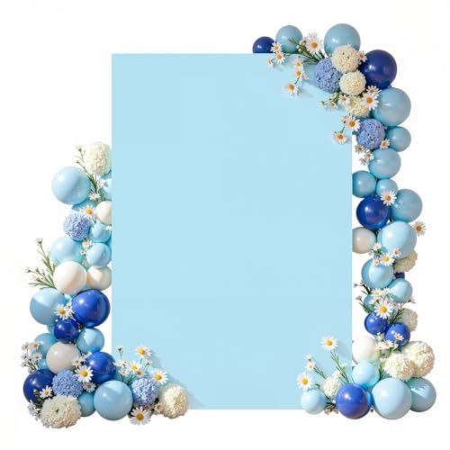 6.6FT x 4FT Baby Blue Square Backdrop Arch Cover Wedding Arch Stand Cover
