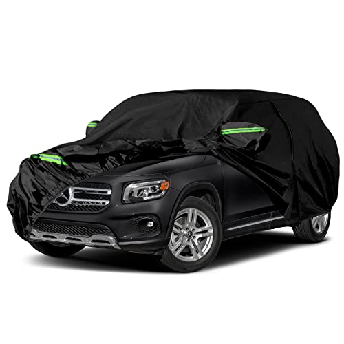 Waterproof Car Covers Replace for 2019-2022 Mercedes-Benz GLB, 6 Layers All Weather Car Cover with Zipper Door & Windproof Bands for Snow Rain Dust Hail Protection(GLB)