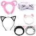 3 PCS Coral Velvet Cat Ear Makeup Shower Face Washing Headband Hairband Hair Accessories Best Makeup Headband Tool for Women