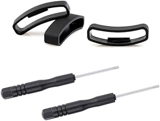 SENCATO 3-Pack Strap Fastener Rings Compatible with Suunto Core/Ambit Series, Soft Tpu Rubber 24mm Replacement Watch Band Loop/Holder/Retainer