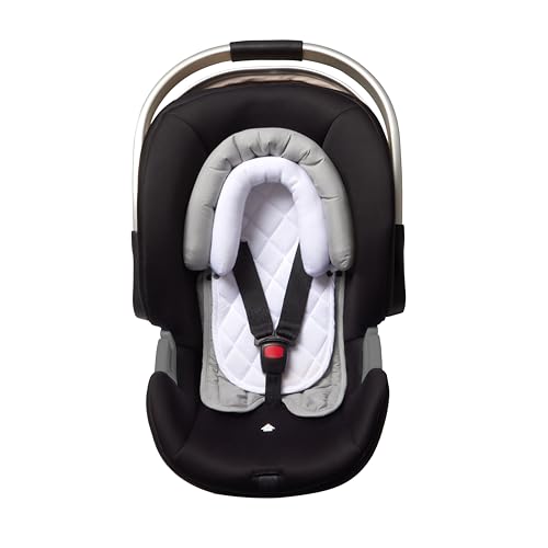 Image of Pro Goleem Infant Car Seat Insert, Babybody Support for Toddler, Soft Minky Preemie Car Seat Insert, 2-in-1 Reversible, Perfect for Carseats, Strollers, Swings, White and Grey