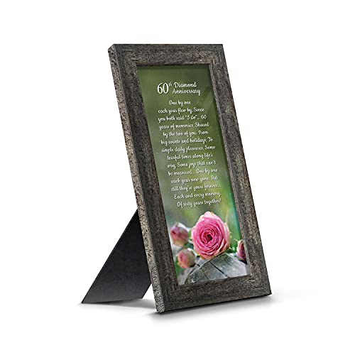 Crossroads Home Décor 60Th Anniversary Picture Frame Parents - 60Th Anniversary Decorations, 60 Anniversary For Grandparents, 60Th Wedding Anniversary Card For Parents, Diamond Anniversary, 7305Bw #TOP21