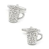 Metalltyp: Kupfer mdtep Bierbecher Manschette Links Für Männer Trinken Werkzeug Design Qualität Messing Material Silber Farbe Manschettenknöpfe