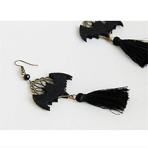Preisvergleich Produktbild GTNLG Ohrring Persönlichkeit Fledermaus Ohrringe Tide People Fashion Temperament Gesicht Dünnen Kalten Wind Halloween Schmuck Gotische Ohrringe