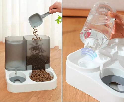 Comedouro Alimentador automático Com Bebedouro por gravidade e dispensador de água, automático 2 em