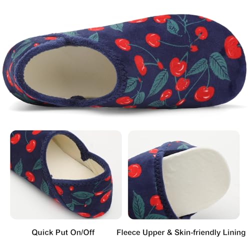 Image of Fires Womens Mens Slippers with Rubber Sole Soft-Lightweight House Slipper Socks Around House Shoes Non Slip Indoor /Outdoor