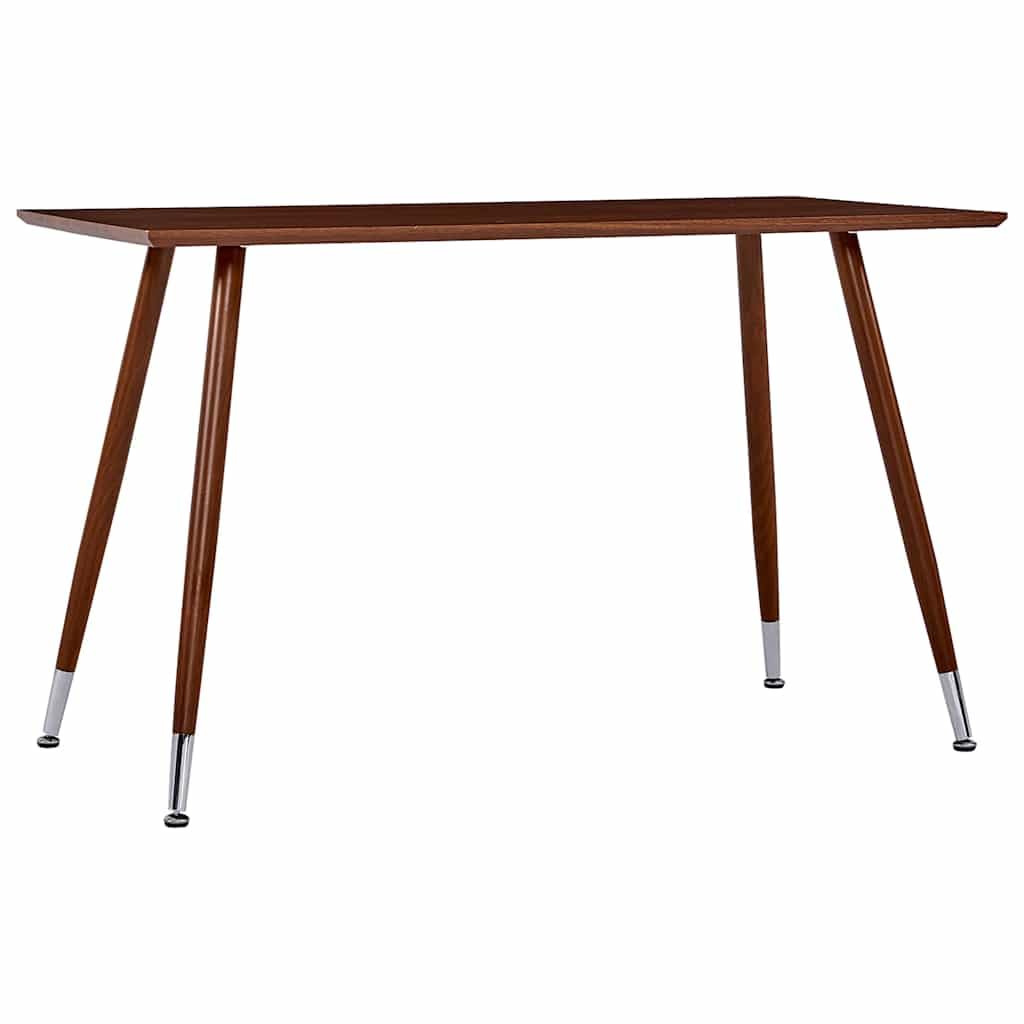Table à manger en MDF marron 120x60x74 cm, table de cuisine moderne et rectangulaire peu encombrante
