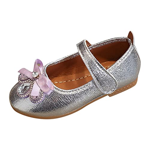 Fashion Summer Children Sandals Girls Casual Shoes Flat Bottom Lightweight Rhinestone Crystal (Silver, 10.5 Toddler)