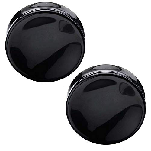 Pierced Owl - Black Onyx Natural Stone Double Flared Saddle Plugs, Sold as a Pair