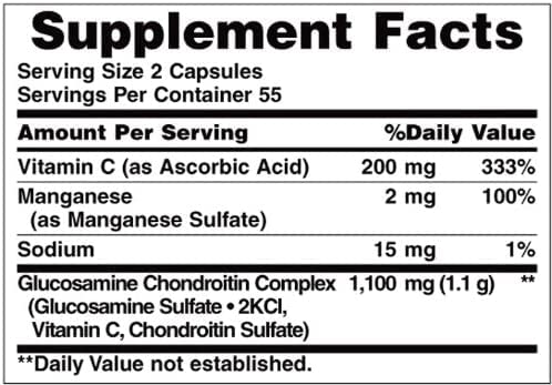Nature's Bounty Glucosamine Chondroitin Complex Capsules 110 Capsules (Pack of 6) - Image 3