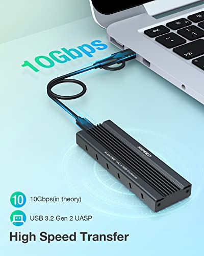FIDECO M.2 NVME SATA SSD Gehäuse, PCIe USB 3.2 Gen2 10Gbps Festplattengehäuse, Festplatten-Adapter für 2230 2242 2260 2280 M.2 NVMe/SATA SSD von M-Key oder M+B Key, UASP-Unterstützung – Bild 5