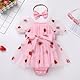 FYMNSI Baby Outfit 1 Geburtstag M?dchen, Neugeborenes Fotoshooting Kleidung Erdbeere Kleider Kurzarm T?ll T?t? Prinzessin Partykleid Festliches Festkleid Bodykleid Taufe Hochzeit Rosa 6-12 Monate