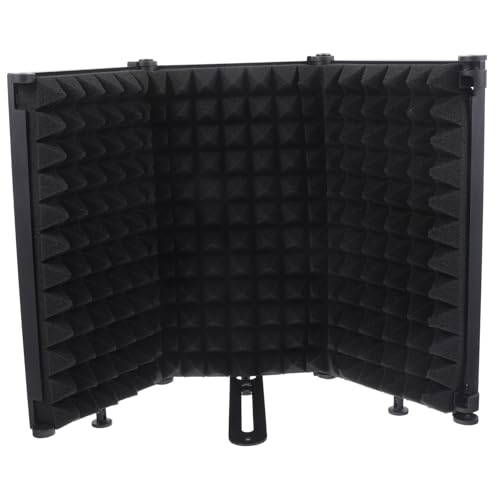 ifundom 1Juego Cubierta de Micrófono con Escudo de Paneles Acústicos Plegables de Hierro para Grabación Reducción de Ruido y Reverberación