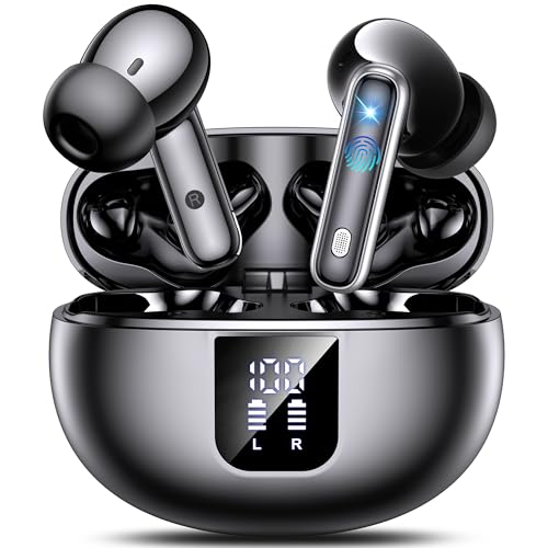 Wireless Earbuds - Bluetooth 5.4 Earphones In Ear with Active Noise Cancelling Mic & Transparency Mode, Earbuds Deep Bass Stereo Sound, 36H Playtime LED Display Wireless Headphones IP7 Waterproof