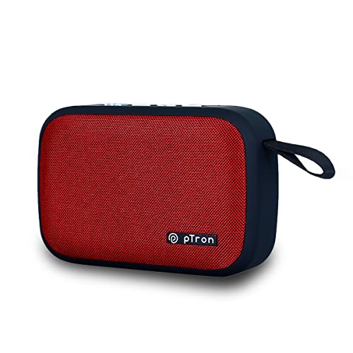 PTron Newly Launched Musicbot Lite 5W Mini Bluetooth Speaker with 6Hrs Playtime, Immersive Sound, 40mm Driver, BT5.1 with Strong Connectivity, Portable Design, Integrated Music and Call Control (Red)