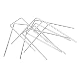 NAMYEUT 200 Pack 4 Inch Weed Membrane Pegs, Galvanized Steel Garden Stakes, U Shaped Heavy Duty Ground Tent Pegs for Fixing Weed Fabric, Artifical Grass and Landscape Netting - Image 5