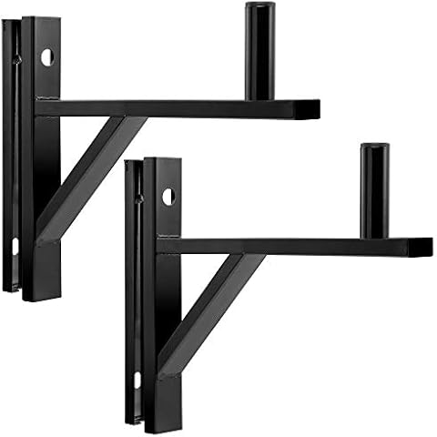 LyxPro Wall Mount Speaker Bracket for Professional Audio PA Speaker Holder Set of 2 Pair Heavy Duty Metal Supports 90 Lbs. Weight Capacity Interchangeable Posts Black - LYXWSB15B Cover