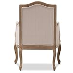 Baxton Studio Nivernais Armchair, Large, Brown Baxton Studio Nivernais Armchair Large Brown