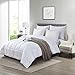 Homelike Moment Comforters Queen Size - White Duvet Insert Down Alternative Bed Queen Comforter, Lightweight Bedding Comforter Full Size Quilted Soft All Season with Coner Tabs White Square Embossed
