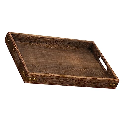 Alipis Rustic Serving Trays Platters Wooden Tiered Tray Decor Rectangular Storage