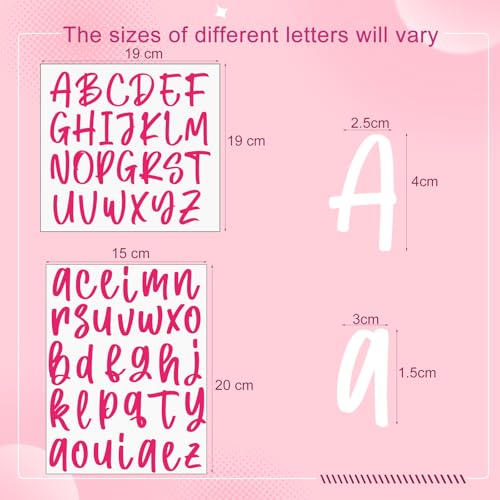 Image of Humyoun 6 Sheets UV Dtf Cup Wrap Name Stickers for Water Bottles Waterproof Vinyl Decals Personalized Custom Lettering Gift Stickers for Cups Love 14-40oz Tumbler Mugs DIY Craft (Rose Red)