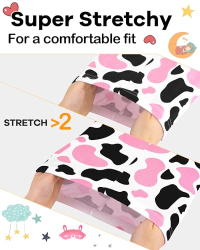 DAUGHTER QUEEN Girls 4 Pieces Cotton Pajamas Size 18 Months-12 Years3