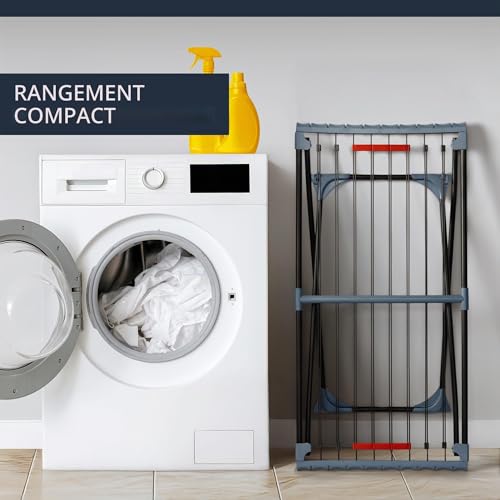 Séchoir à linge extensible de qualité supérieure étendoir Phoenix noir